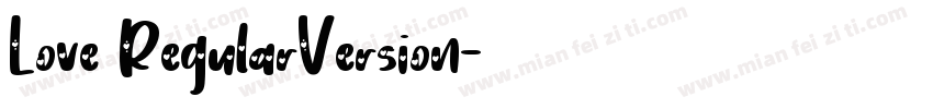 Love RegularVersion字体转换